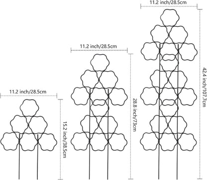 15 Inch Trellis for Climbing Plants Outdoor 9 Pack,Rustproof Metal Garden Trellis for Potted Plants,Sturdy Houseplant Support Indoor Outdoor for Ivy Pothos Monstera Hoya Flower Vine
