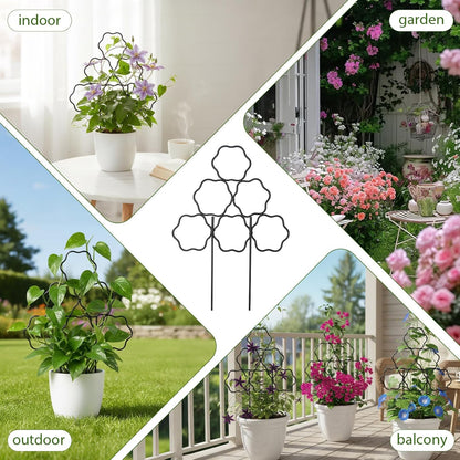15 Inch Trellis for Climbing Plants Outdoor 9 Pack,Rustproof Metal Garden Trellis for Potted Plants,Sturdy Houseplant Support Indoor Outdoor for Ivy Pothos Monstera Hoya Flower Vine