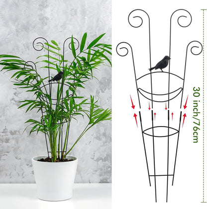 15 Inch Trellis for Climbing Plants Outdoor 9 Pack,Rustproof Metal Garden Trellis for Potted Plants,Sturdy Houseplant Support Indoor Outdoor for Ivy Pothos Monstera Hoya Flower Vine