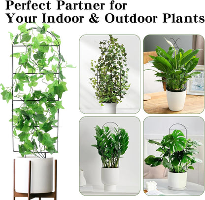 15 Inch Trellis for Climbing Plants Outdoor 9 Pack,Rustproof Metal Garden Trellis for Potted Plants,Sturdy Houseplant Support Indoor Outdoor for Ivy Pothos Monstera Hoya Flower Vine