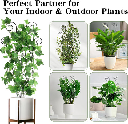 15 Inch Trellis for Climbing Plants Outdoor 9 Pack,Rustproof Metal Garden Trellis for Potted Plants,Sturdy Houseplant Support Indoor Outdoor for Ivy Pothos Monstera Hoya Flower Vine
