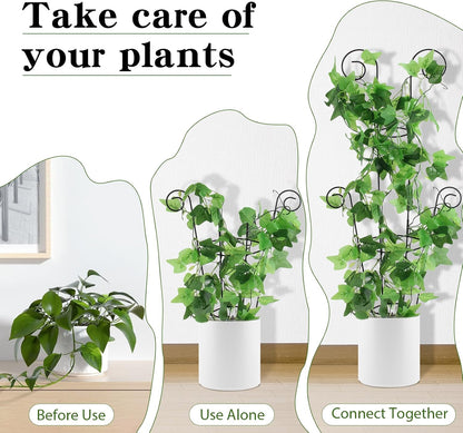 15 Inch Trellis for Climbing Plants Outdoor 9 Pack,Rustproof Metal Garden Trellis for Potted Plants,Sturdy Houseplant Support Indoor Outdoor for Ivy Pothos Monstera Hoya Flower Vine