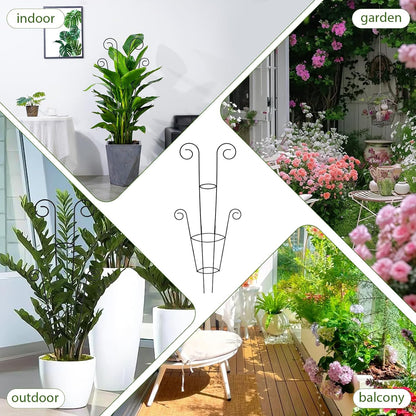 15 Inch Trellis for Climbing Plants Outdoor 9 Pack,Rustproof Metal Garden Trellis for Potted Plants,Sturdy Houseplant Support Indoor Outdoor for Ivy Pothos Monstera Hoya Flower Vine