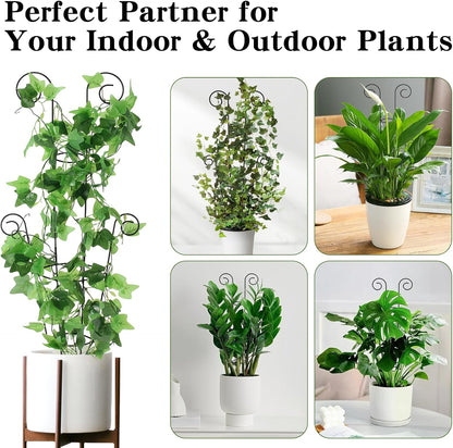 15 Inch Trellis for Climbing Plants Outdoor 9 Pack,Rustproof Metal Garden Trellis for Potted Plants,Sturdy Houseplant Support Indoor Outdoor for Ivy Pothos Monstera Hoya Flower Vine