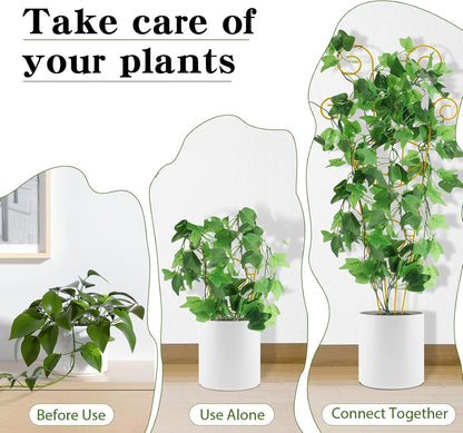 15 Inch Trellis for Climbing Plants Outdoor 9 Pack,Rustproof Metal Garden Trellis for Potted Plants,Sturdy Houseplant Support Indoor Outdoor for Ivy Pothos Monstera Hoya Flower Vine