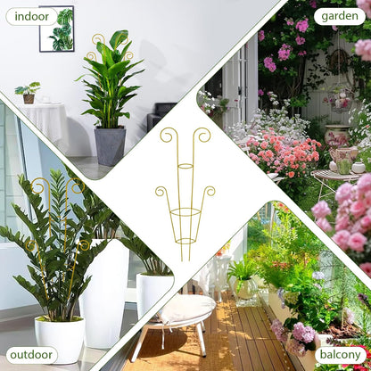 15 Inch Trellis for Climbing Plants Outdoor 9 Pack,Rustproof Metal Garden Trellis for Potted Plants,Sturdy Houseplant Support Indoor Outdoor for Ivy Pothos Monstera Hoya Flower Vine