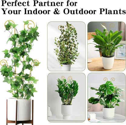 15 Inch Trellis for Climbing Plants Outdoor 9 Pack,Rustproof Metal Garden Trellis for Potted Plants,Sturdy Houseplant Support Indoor Outdoor for Ivy Pothos Monstera Hoya Flower Vine