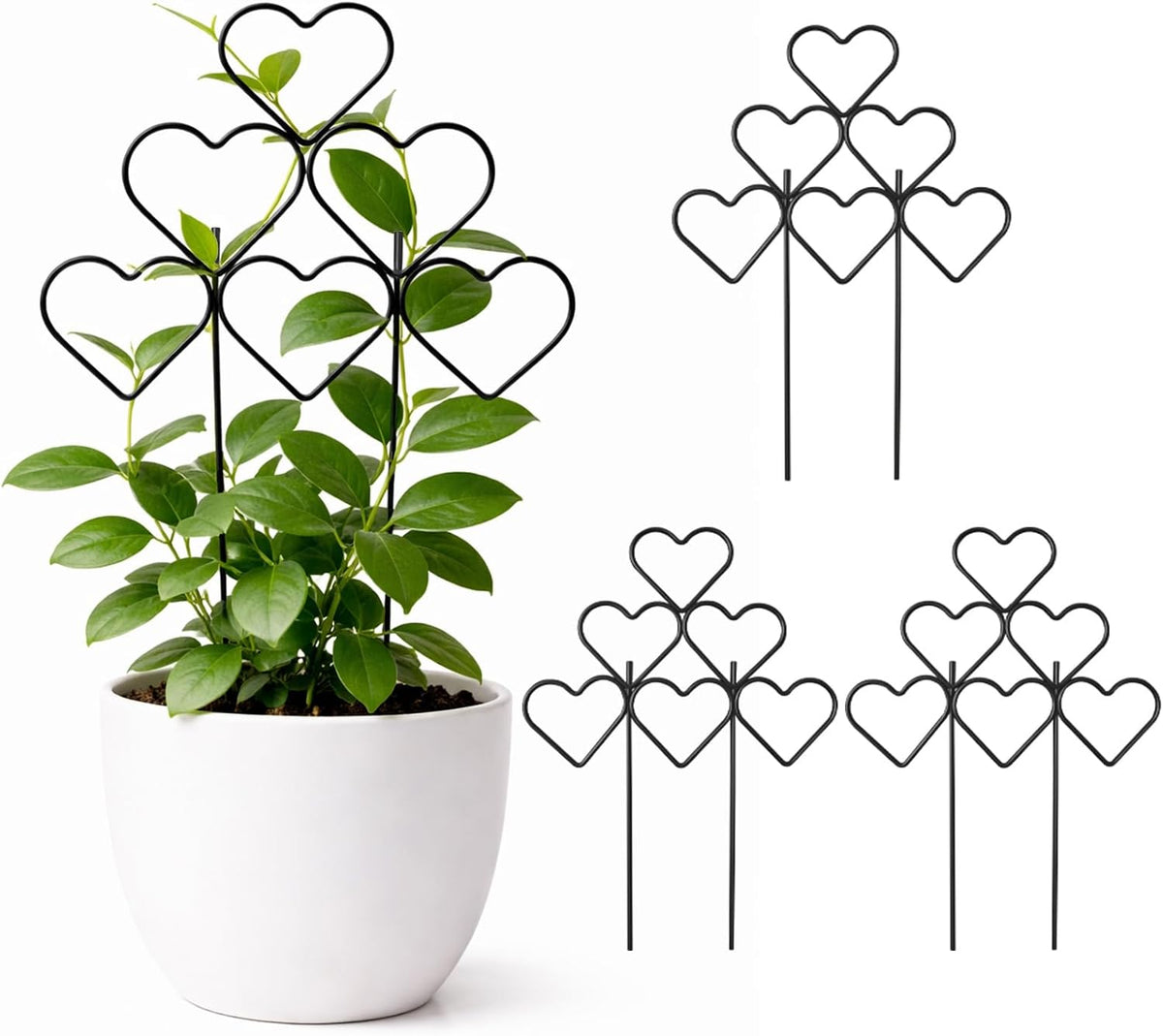 15 Inch Trellis for Climbing Plants Outdoor 9 Pack,Rustproof Metal Garden Trellis for Potted Plants,Sturdy Houseplant Support Indoor Outdoor for Ivy Pothos Monstera Hoya Flower Vine