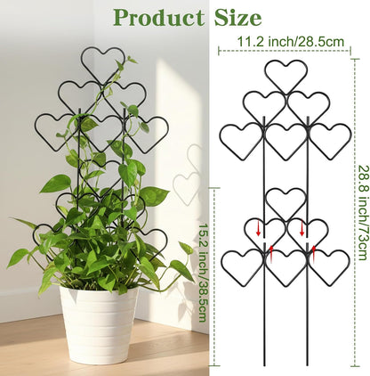 15 Inch Trellis for Climbing Plants Outdoor 9 Pack,Rustproof Metal Garden Trellis for Potted Plants,Sturdy Houseplant Support Indoor Outdoor for Ivy Pothos Monstera Hoya Flower Vine
