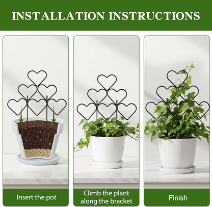 15 Inch Trellis for Climbing Plants Outdoor 9 Pack,Rustproof Metal Garden Trellis for Potted Plants,Sturdy Houseplant Support Indoor Outdoor for Ivy Pothos Monstera Hoya Flower Vine
