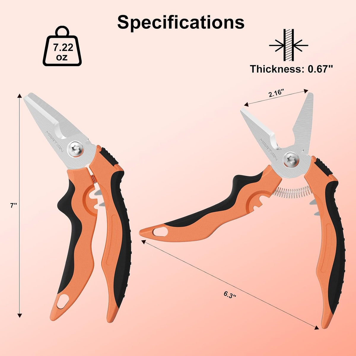 Tin Snips - Stainless Steel Utility Scissors, Wire Cutters Heavy Duty