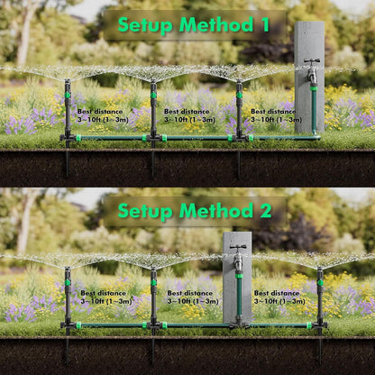 Above Ground Sprinkler System,Irrigation Sprinklers for Yard,Green