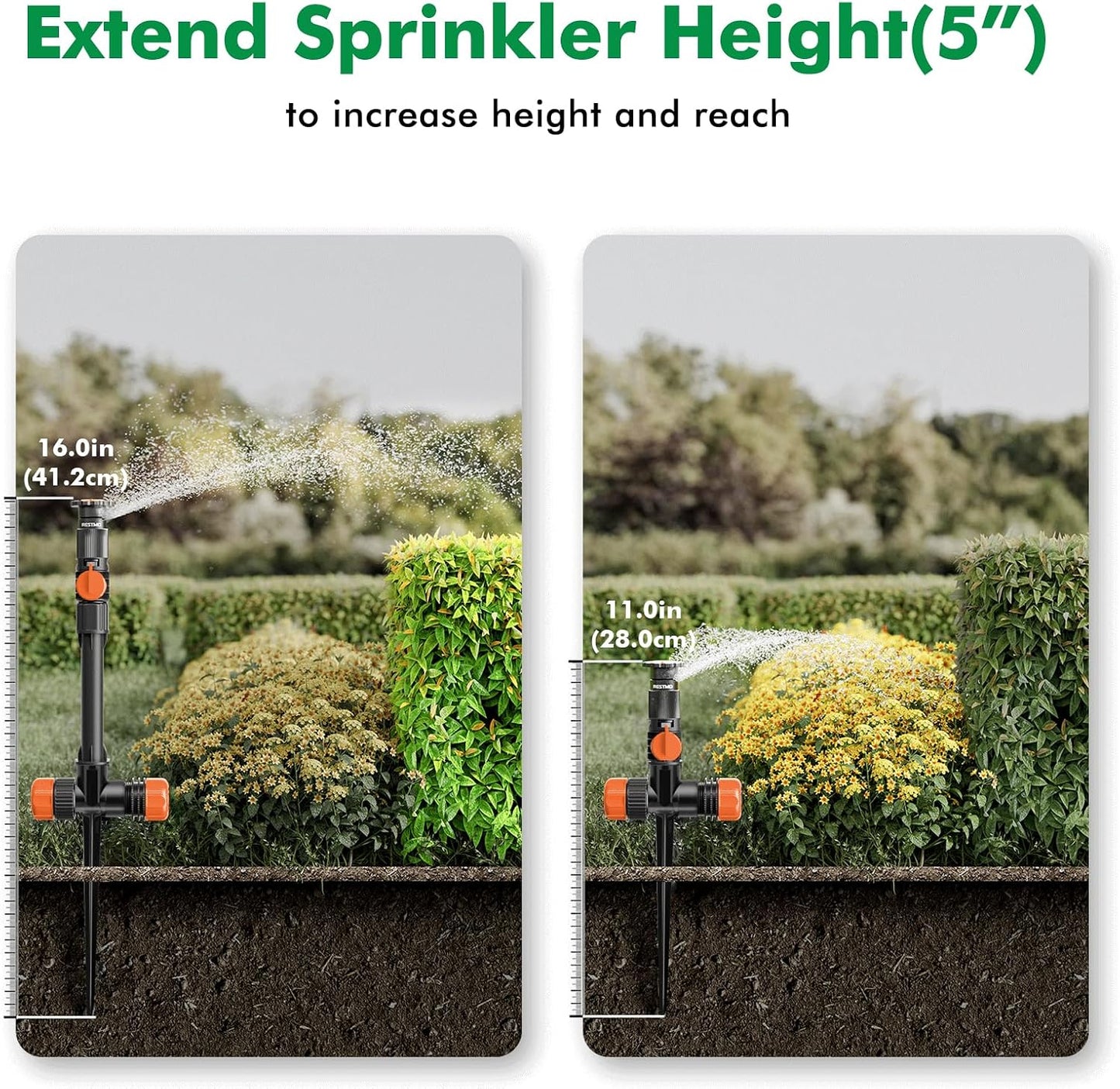 Above Ground Sprinkler System,Irrigation Sprinklers for Yard,Green