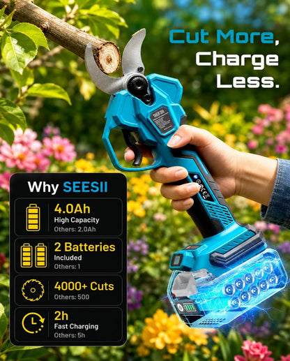 Electric Pruning Shears 4 Modes, 1.8” Cut Electric Pruners Cordless