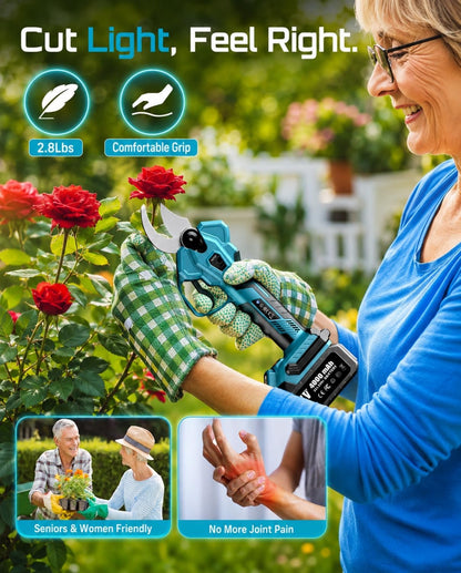 Electric Pruning Shears 4 Modes, 1.8” Cut Electric Pruners Cordless