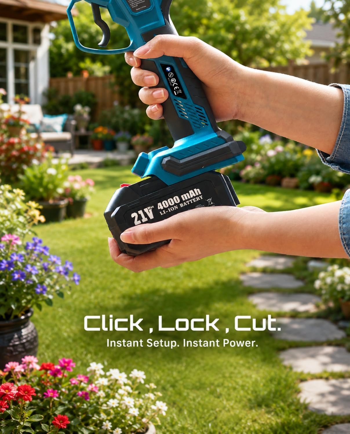 Electric Pruning Shears 4 Modes, 1.8” Cut Electric Pruners Cordless