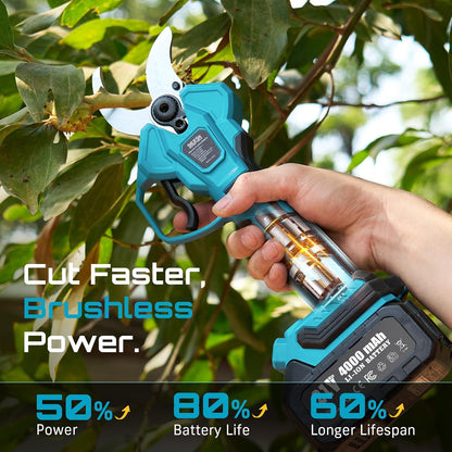 Electric Pruning Shears 4 Modes, 1.8” Cut Electric Pruners Cordless