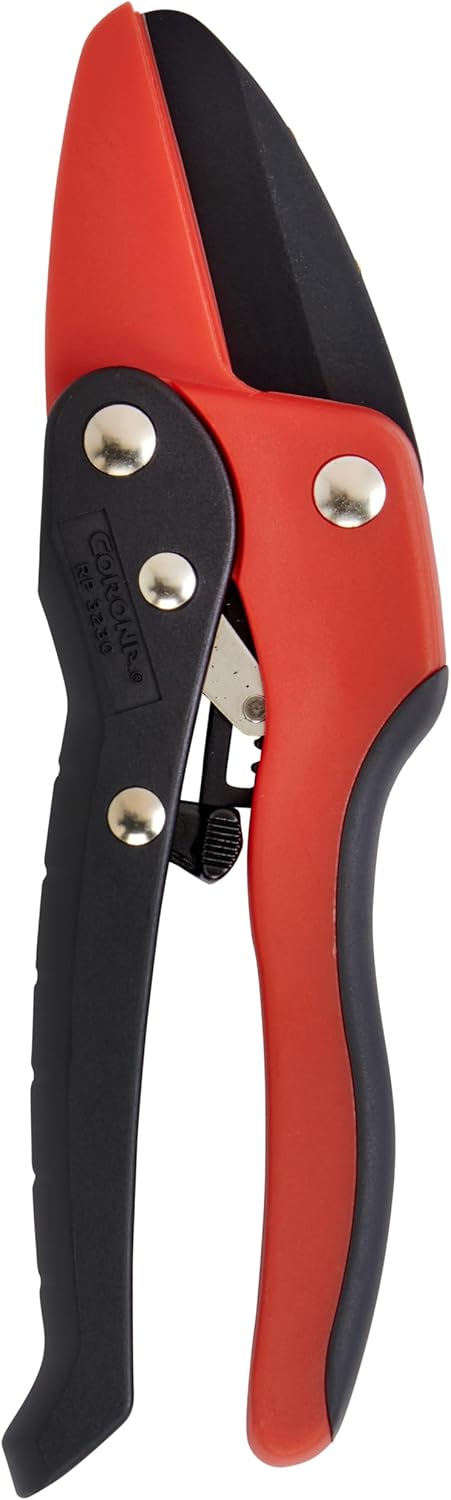 Ratchet Hand Pruner – 3/4-Inch Cut Capacity Garden Pruning Shears for Stems & Branches, Heavy-Duty Ratcheting Hand Pruners with Comfortable Grip