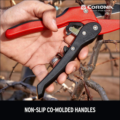 Ratchet Hand Pruner – 3/4-Inch Cut Capacity Garden Pruning Shears for Stems & Branches, Heavy-Duty Ratcheting Hand Pruners with Comfortable Grip