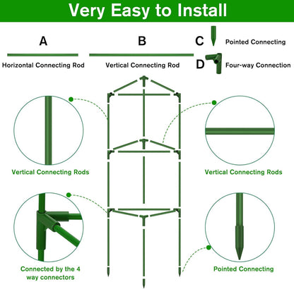Tomato Cages for Garden,3 Pack Tomato Cage Trellis,Garden Cage Heavy Duty