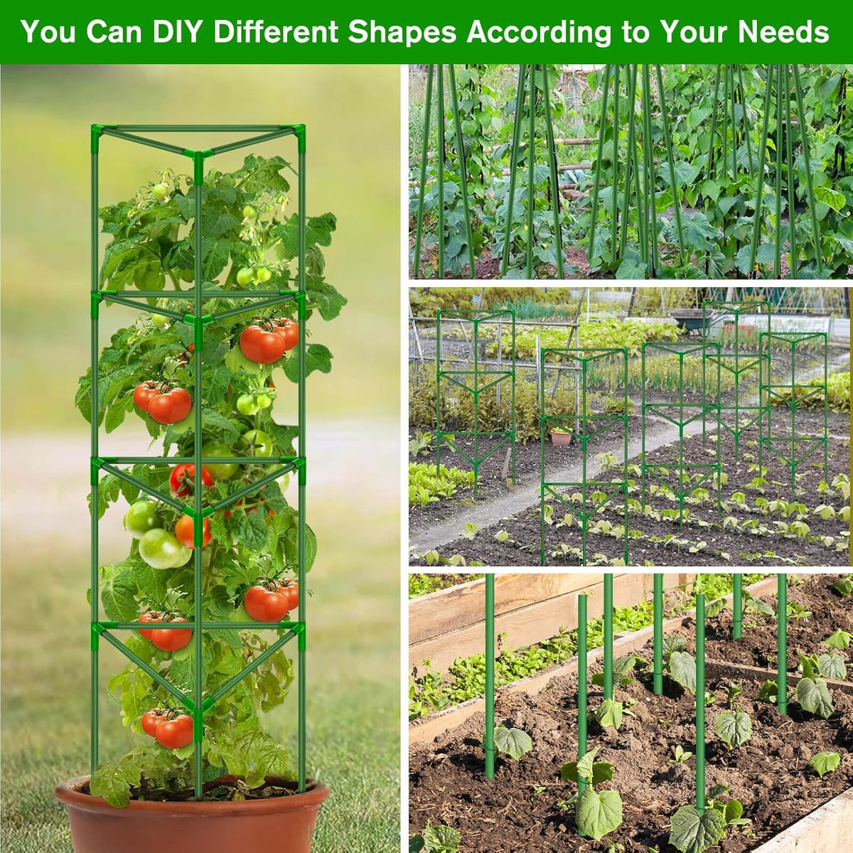 Tomato Cages for Garden,3 Pack Tomato Cage Trellis,Garden Cage Heavy Duty