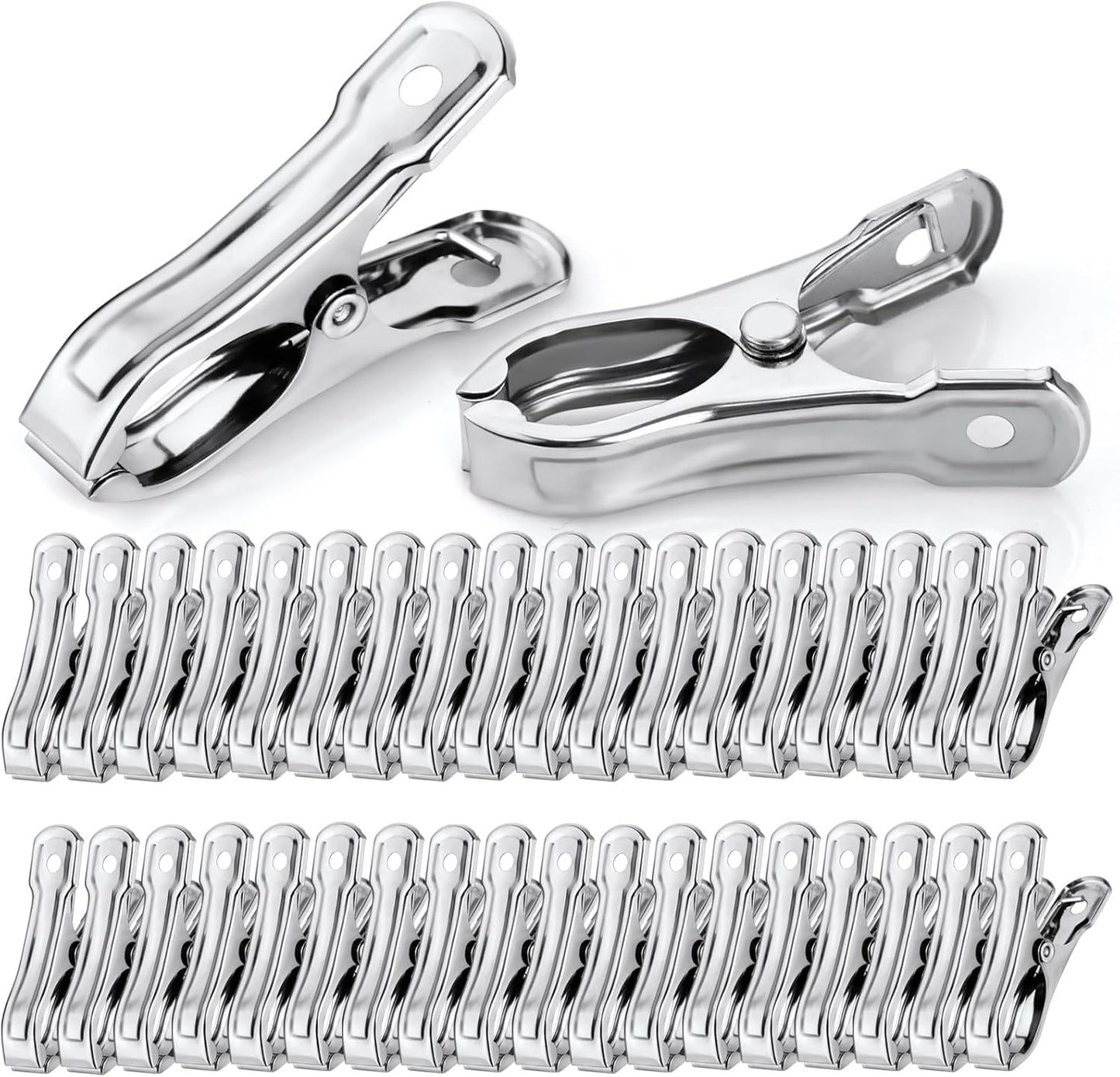 36 Pcs Garden Clips, Greenhouse Clamps, Stainless Steel Greenhouse Clips for Netting, Heavy Duty Row Cover Clips with a Strong Grip for Shade Cloth or Plant Cover on Gardening Hoops