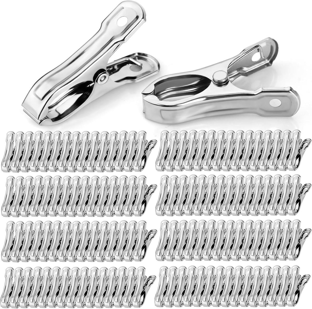 36 Pcs Garden Clips, Greenhouse Clamps, Stainless Steel Greenhouse Clips for Netting, Heavy Duty Row Cover Clips with a Strong Grip for Shade Cloth or Plant Cover on Gardening Hoops
