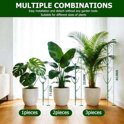 7pack Adjustable Plant Support Pole – Stackable Indoor/Outdoor Support Pole with Clamps, Suitable for Supporting Monstera and Climbing Plants, Garden Accessories, Perfect Replacement for Plant Stakes