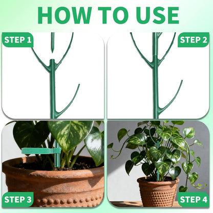 7pack Adjustable Plant Support Pole – Stackable Indoor/Outdoor Support Pole with Clamps, Suitable for Supporting Monstera and Climbing Plants, Garden Accessories, Perfect Replacement for Plant Stakes