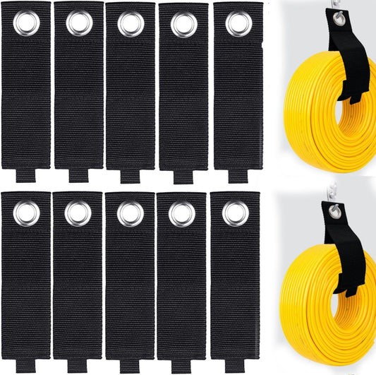 10 Pack Cable Straps Storage Straps Garage Organization, Heavy Duty Large 13-inch Hook and Extension Cord Storage Strap for Cable, Hose, Power Cord, Workshop ，Garage Organizers and Storage