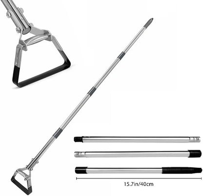 Hoe Garden Tool, Scuffle Garden Hoe with Long Handle, Adjustable Hula Hoe for Easy Weeding (45 Inch)