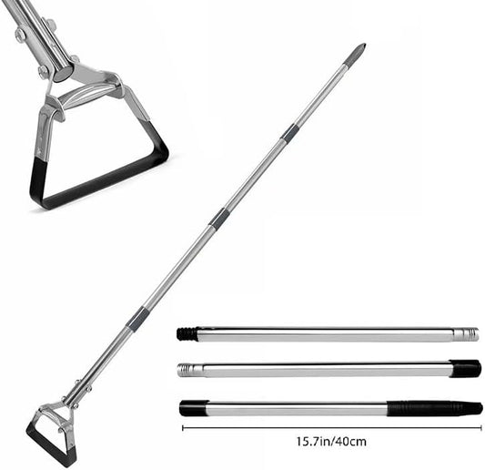 Hoe Garden Tool, Scuffle Garden Hoe with Long Handle, Adjustable Hula Hoe for Easy Weeding (45 Inch)