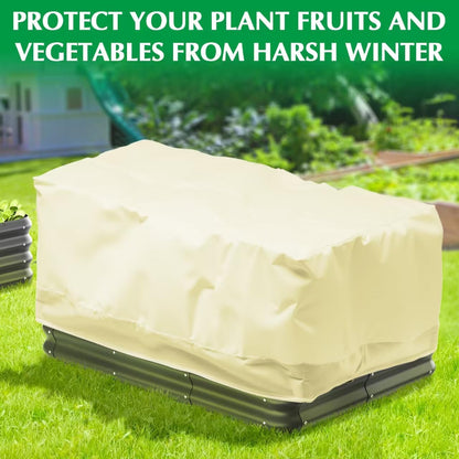 2 Pack 59" x 35" x 17" Upgraded Insulation Raised Garden Bed Cover with Thermal Aluminum Film Liner, Rectangular Plant Covers Freeze Protection Outdoor Winter Plants Frost Covers Blanket