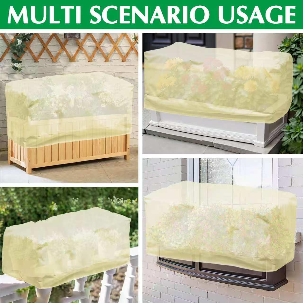 2 Pack 59" x 35" x 17" Upgraded Insulation Raised Garden Bed Cover with Thermal Aluminum Film Liner, Rectangular Plant Covers Freeze Protection Outdoor Winter Plants Frost Covers Blanket