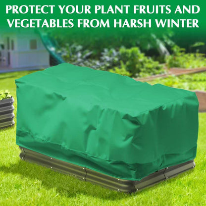 2 Pack 59" x 35" x 17" Upgraded Insulation Raised Garden Bed Cover with Thermal Aluminum Film Liner, Rectangular Plant Covers Freeze Protection Outdoor Winter Plants Frost Covers Blanket
