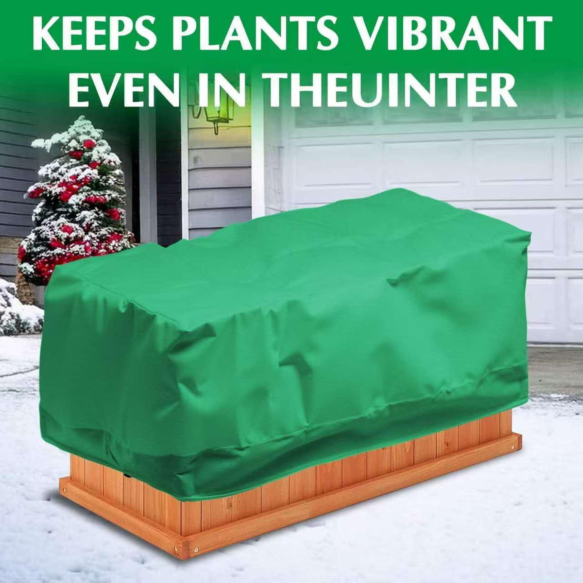 2 Pack 59" x 35" x 17" Upgraded Insulation Raised Garden Bed Cover with Thermal Aluminum Film Liner, Rectangular Plant Covers Freeze Protection Outdoor Winter Plants Frost Covers Blanket