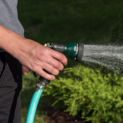 Garden Hose Nozzle 2PK, ABS Water Spray Nozzle with 7 Adjustable Patterns, Slip Resistant for Watering Plants, Lawn, Garden, Washing Cars, Cleaning, Showering Pets & Outdoor Fun
