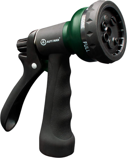 Garden Hose Nozzle 2PK, ABS Water Spray Nozzle with 7 Adjustable Patterns, Slip Resistant for Watering Plants, Lawn, Garden, Washing Cars, Cleaning, Showering Pets & Outdoor Fun
