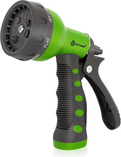 Garden Hose Nozzle 2PK, ABS Water Spray Nozzle with 7 Adjustable Patterns, Slip Resistant for Watering Plants, Lawn, Garden, Washing Cars, Cleaning, Showering Pets & Outdoor Fun
