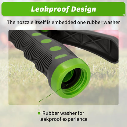 Garden Hose Nozzle 2PK, ABS Water Spray Nozzle with 7 Adjustable Patterns, Slip Resistant for Watering Plants, Lawn, Garden, Washing Cars, Cleaning, Showering Pets & Outdoor Fun