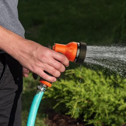 Garden Hose Nozzle 2PK, ABS Water Spray Nozzle with 7 Adjustable Patterns, Slip Resistant for Watering Plants, Lawn, Garden, Washing Cars, Cleaning, Showering Pets & Outdoor Fun