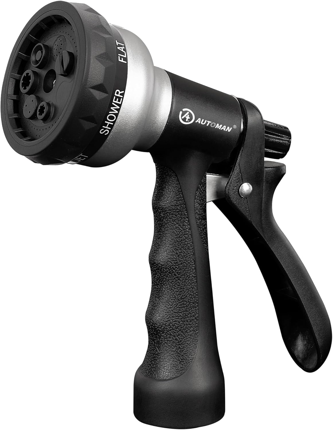 Garden Hose Nozzle 2PK, ABS Water Spray Nozzle with 7 Adjustable Patterns, Slip Resistant for Watering Plants, Lawn, Garden, Washing Cars, Cleaning, Showering Pets & Outdoor Fun
