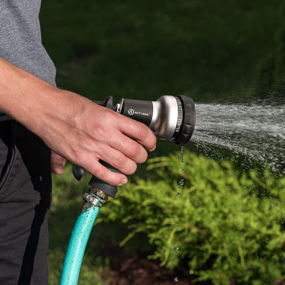 Garden Hose Nozzle 2PK, ABS Water Spray Nozzle with 7 Adjustable Patterns, Slip Resistant for Watering Plants, Lawn, Garden, Washing Cars, Cleaning, Showering Pets & Outdoor Fun