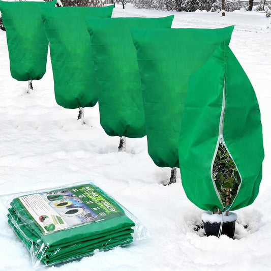 Plant Covers Wind and Frost Protection, Plant Covers with Zipper Drawstring