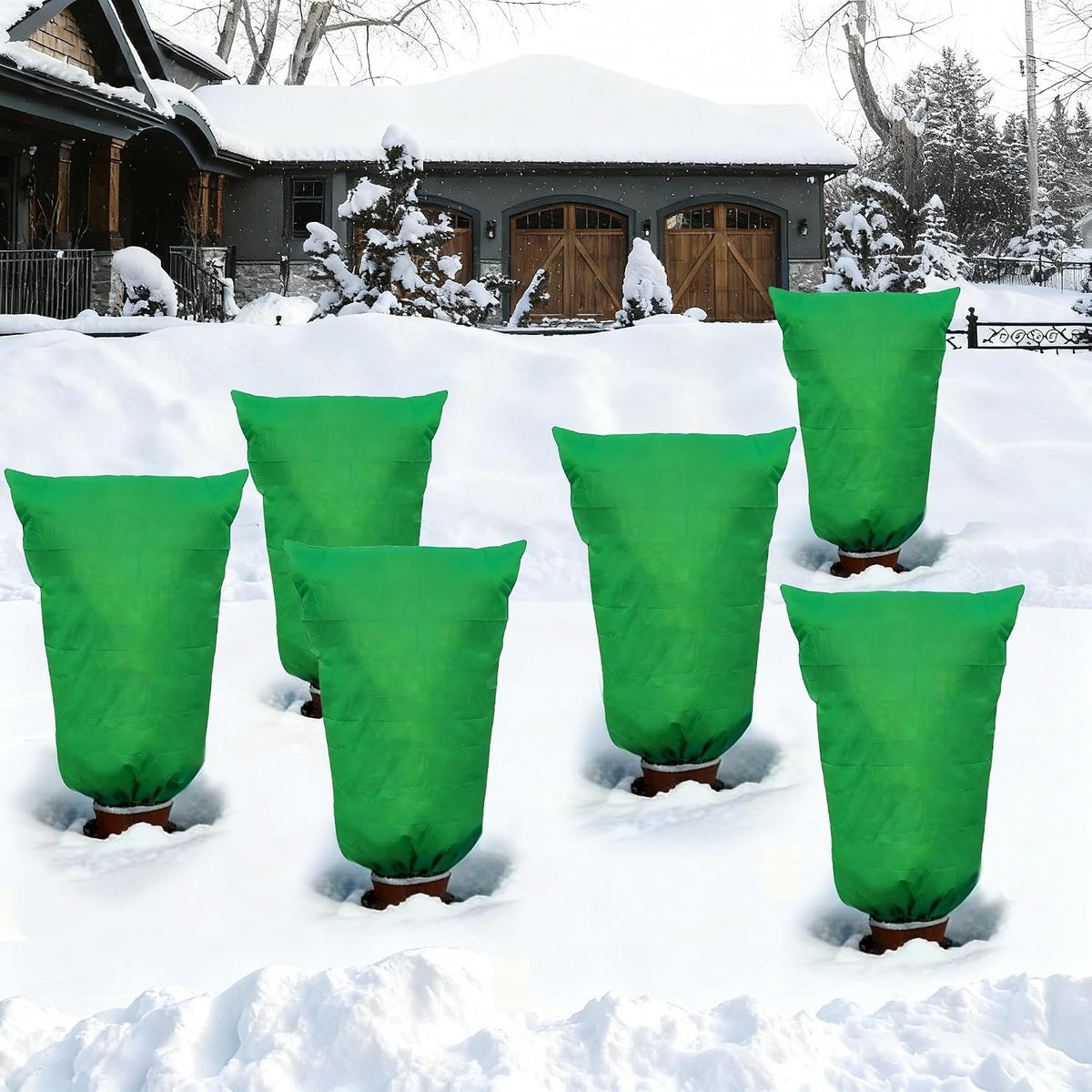 Plant Covers Wind and Frost Protection, Plant Covers with Zipper Drawstring