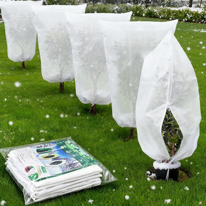 Plant Covers Wind and Frost Protection, Plant Covers with Zipper Drawstring