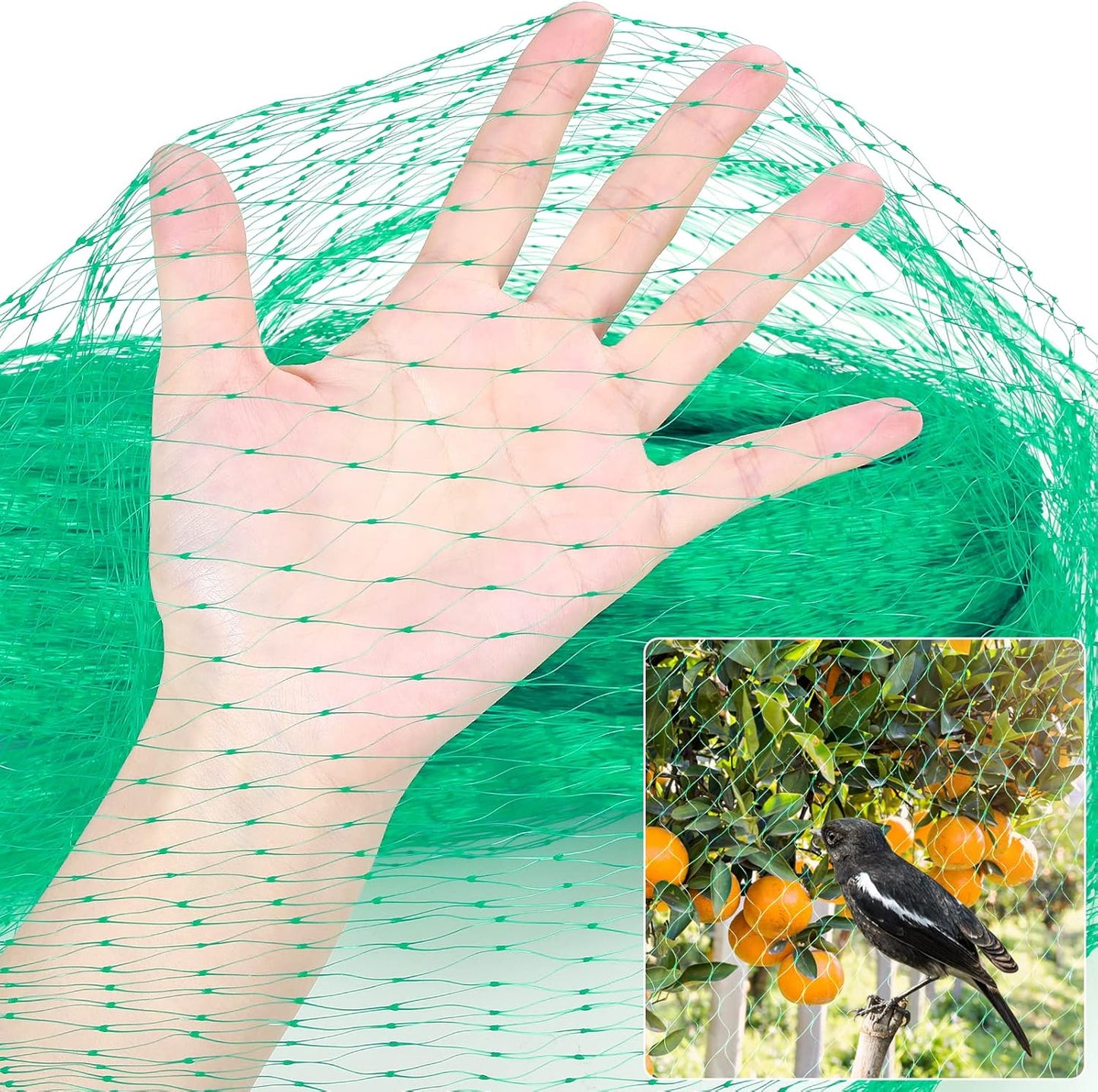 Anti Bird Netting, 16.5 ft x 66 ft Garden Plant Netting for Protecting Vegetables, Plants and Fruit Trees from Birds and Animals