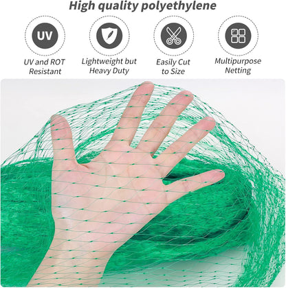 Anti Bird Netting, 16.5 ft x 66 ft Garden Plant Netting for Protecting Vegetables, Plants and Fruit Trees from Birds and Animals