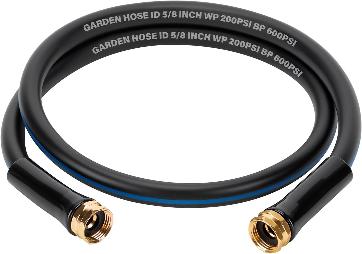 Short Garden Lead-In Hose 6ft X 5/8" Female to Female, 6 Feet Flexible Leader Water Hose With Swivel Handle, Heavy Duty Small Garden Water Hose for Outdoor Indoor