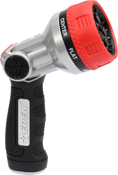 PRO 94833 Metal Front Trigger 6-Pattern Turbo Nozzle | Heavy-Duty Hose Sprayer for Garden, Lawn, Plants, Outdoor Cleaning, Durable Aluminum Core, Quick Connect Set Bundle